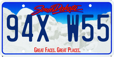 SD license plate 94XW55