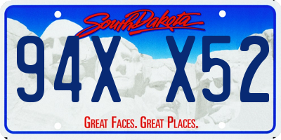 SD license plate 94XX52