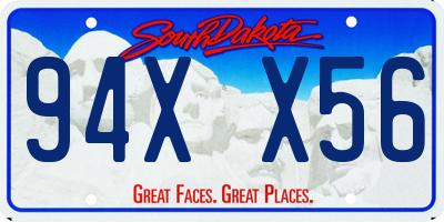 SD license plate 94XX56