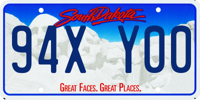 SD license plate 94XY00
