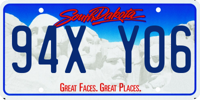 SD license plate 94XY06