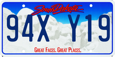 SD license plate 94XY19