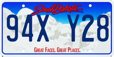 SD license plate 94XY28
