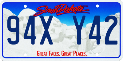 SD license plate 94XY42