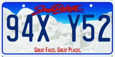 SD license plate 94XY52