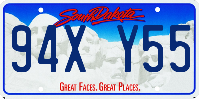 SD license plate 94XY55