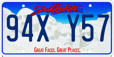 SD license plate 94XY57
