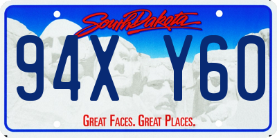 SD license plate 94XY60