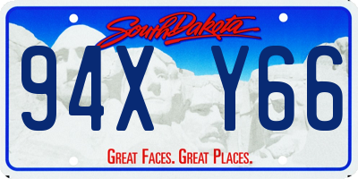 SD license plate 94XY66