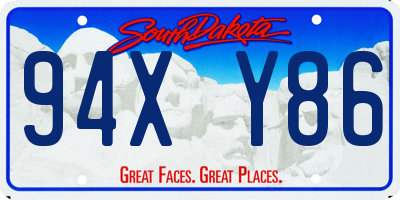 SD license plate 94XY86