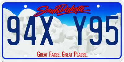 SD license plate 94XY95