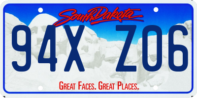 SD license plate 94XZ06
