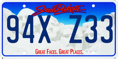 SD license plate 94XZ33