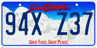 SD license plate 94XZ37