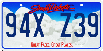 SD license plate 94XZ39