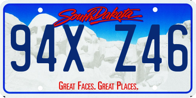 SD license plate 94XZ46