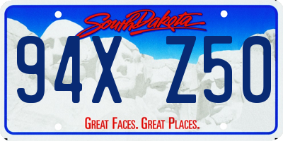 SD license plate 94XZ50
