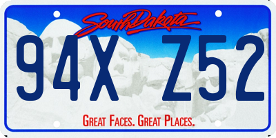 SD license plate 94XZ52