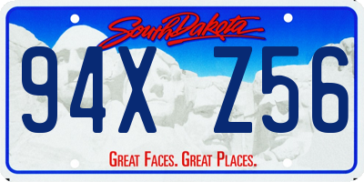SD license plate 94XZ56