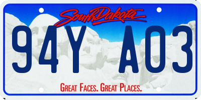 SD license plate 94YA03