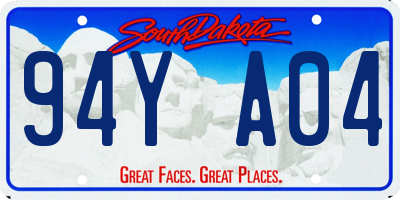 SD license plate 94YA04