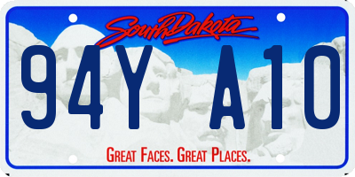 SD license plate 94YA10