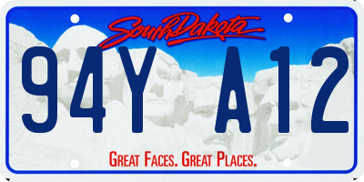 SD license plate 94YA12
