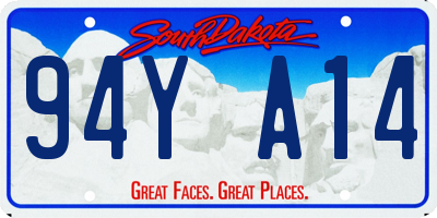 SD license plate 94YA14