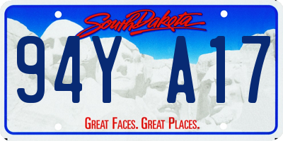 SD license plate 94YA17