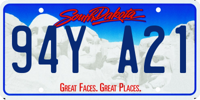 SD license plate 94YA21