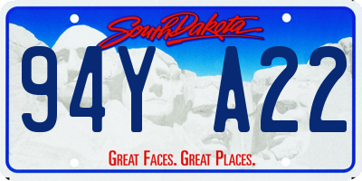 SD license plate 94YA22