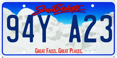 SD license plate 94YA23