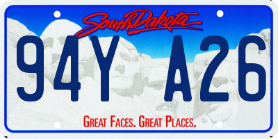 SD license plate 94YA26