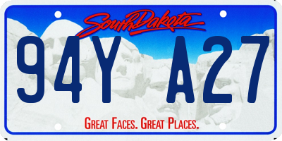 SD license plate 94YA27
