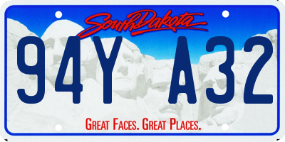 SD license plate 94YA32