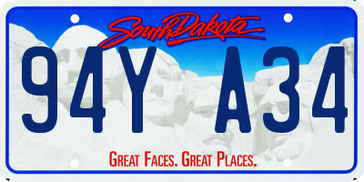 SD license plate 94YA34