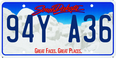 SD license plate 94YA36