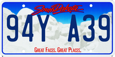 SD license plate 94YA39