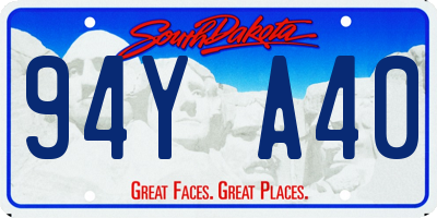 SD license plate 94YA40