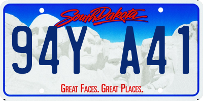 SD license plate 94YA41