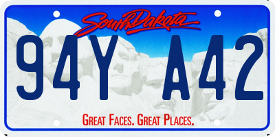 SD license plate 94YA42