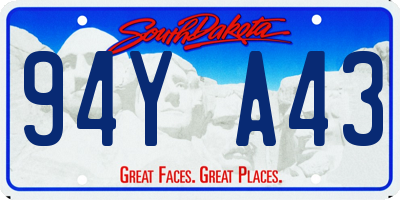 SD license plate 94YA43