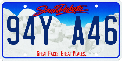 SD license plate 94YA46