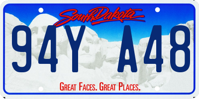 SD license plate 94YA48