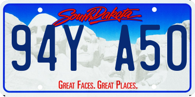 SD license plate 94YA50