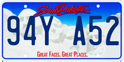 SD license plate 94YA52