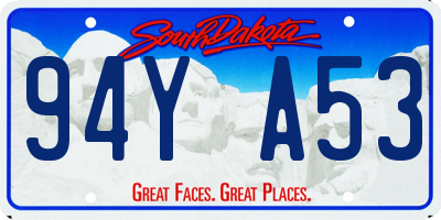 SD license plate 94YA53