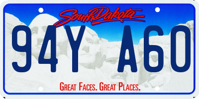 SD license plate 94YA60