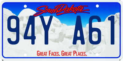 SD license plate 94YA61