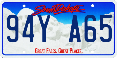 SD license plate 94YA65